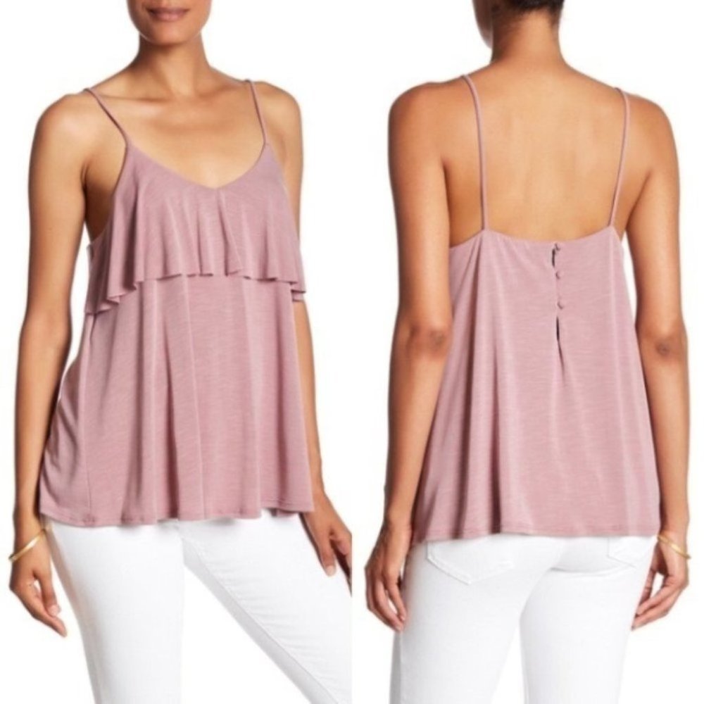 Ro & De Knit Ruffle Cami Mauve